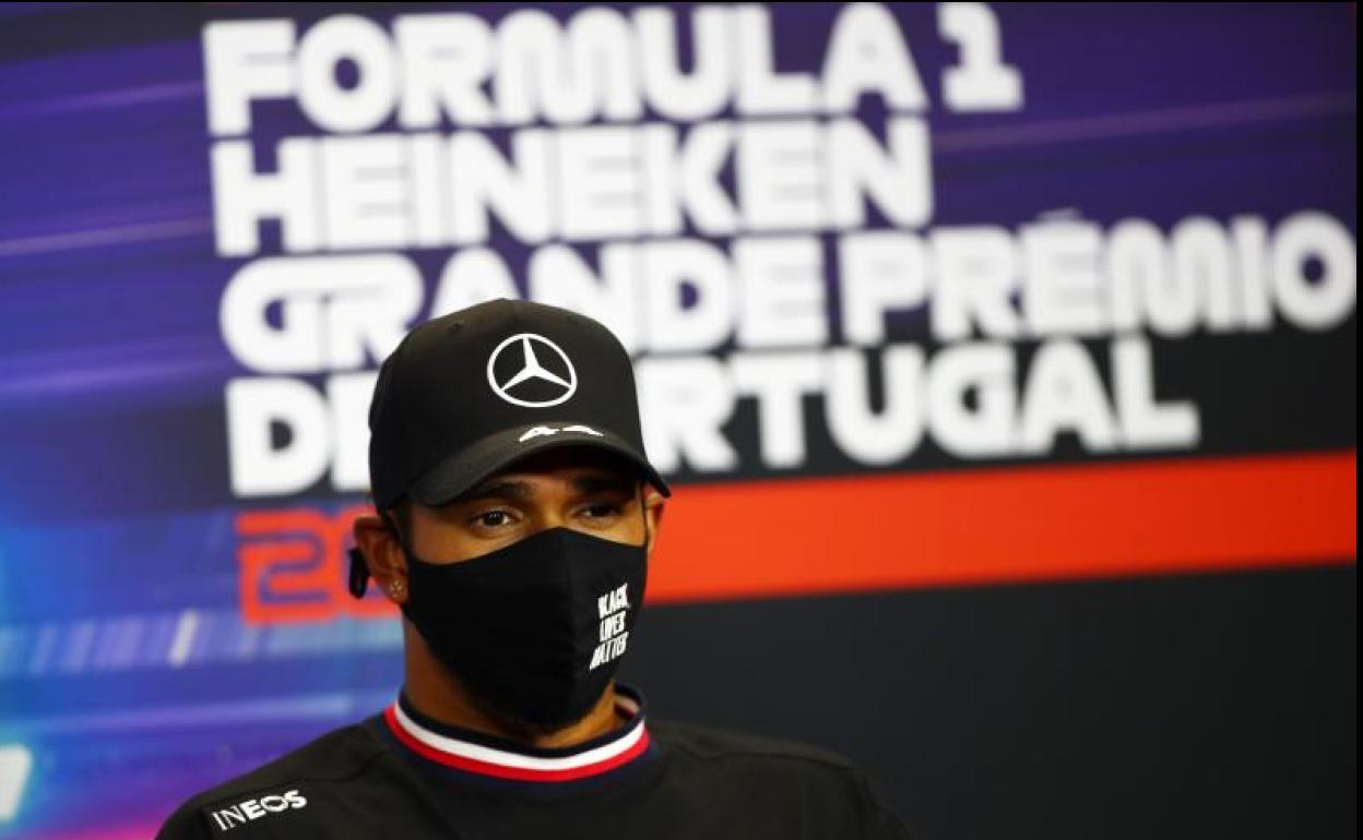 Lewis Hamilton, en la previa del Gran Premio de Portugal. 