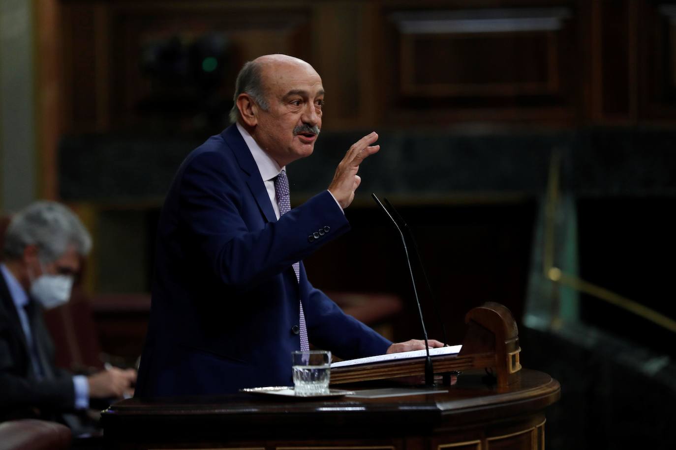 José María Mazón, ayer, en el momento de su intervención en el Congreso de los Diputados.