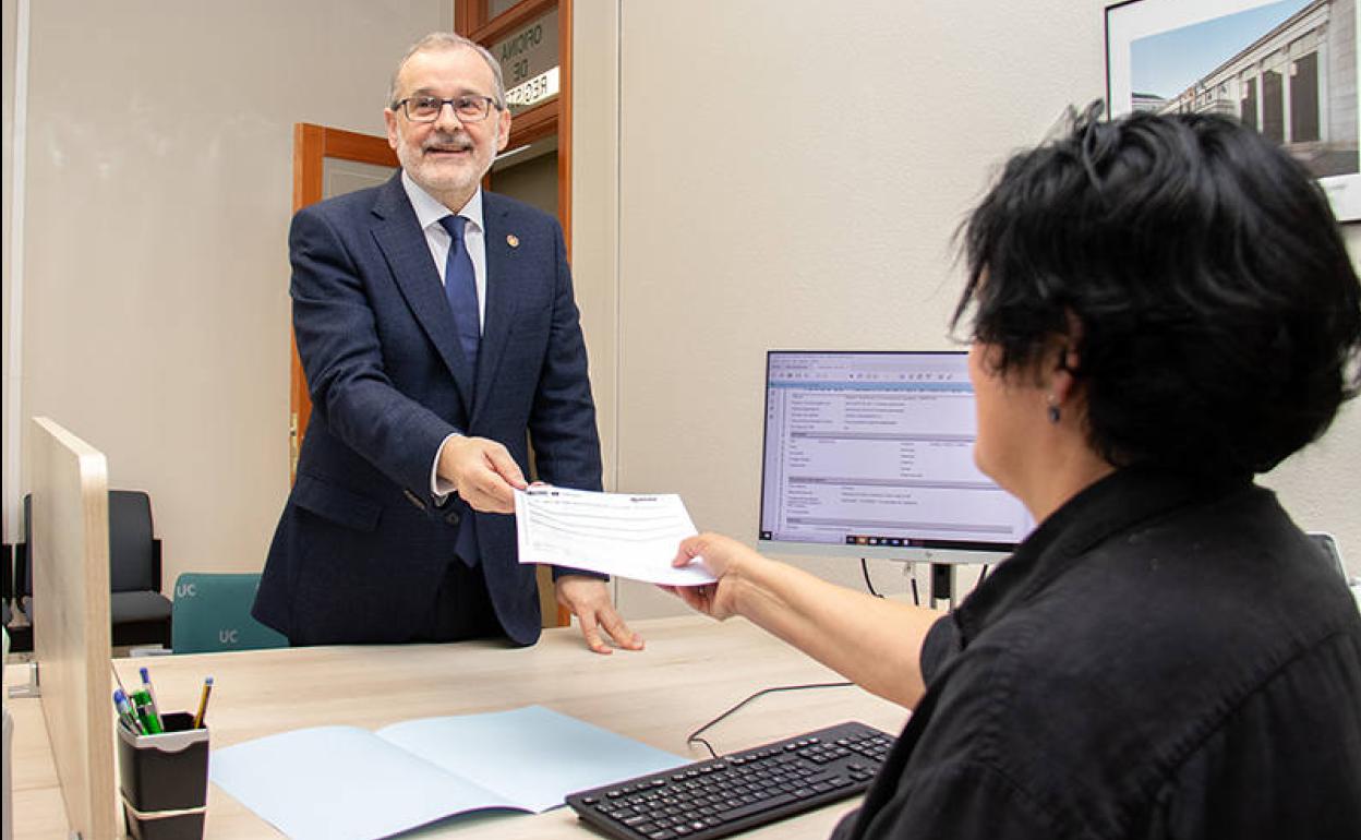 Ángel Pazos, en el momento de la presentación oficial de su candidatura.