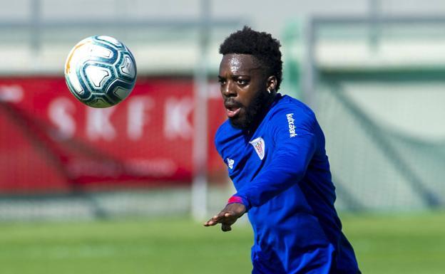 Iñaki Williams, durante un entrenamiento. 