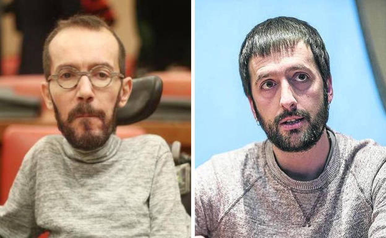 Pablo Echenique y Juan Manuel del Olmo. 