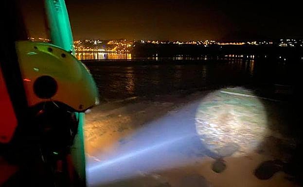 Imagen del rastreo de anoche desde el helicóptero del 112.