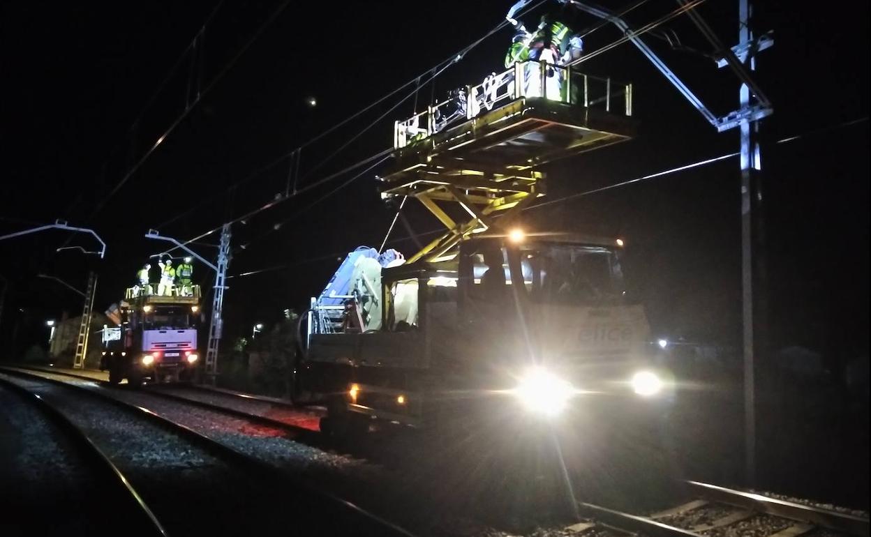 Imagen de los trabajos.