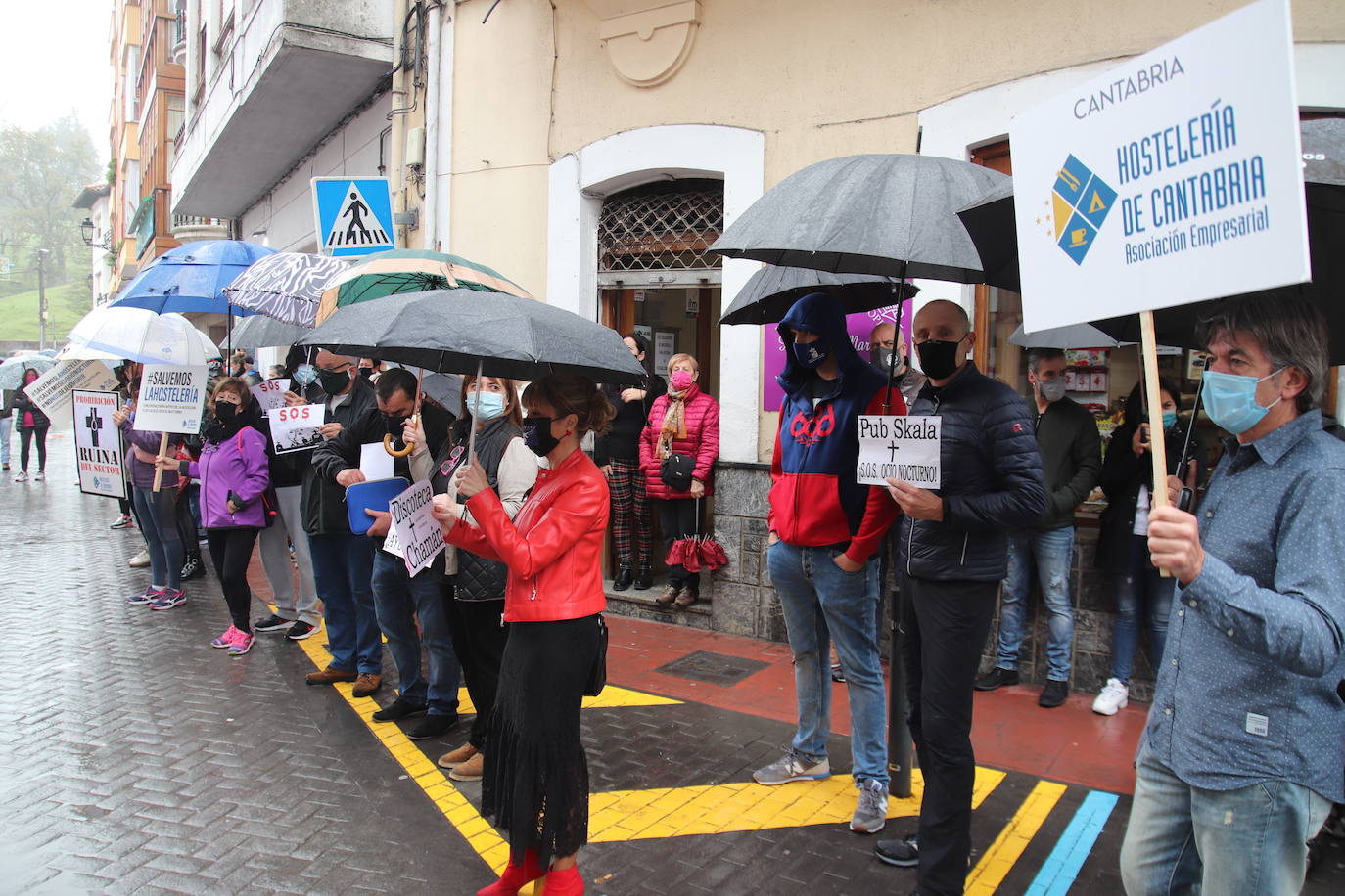 Imagen de los manifestantes en Ampuero.