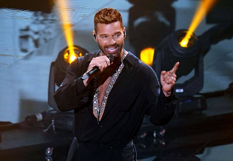 Ricky Martin durante su actuación. 