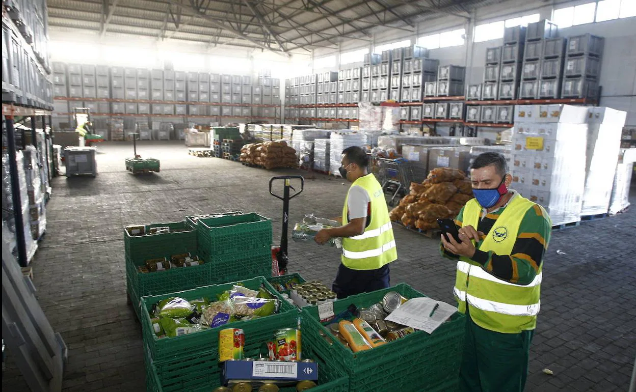 El almacén del Banco de Alimentos, la pasada semana.