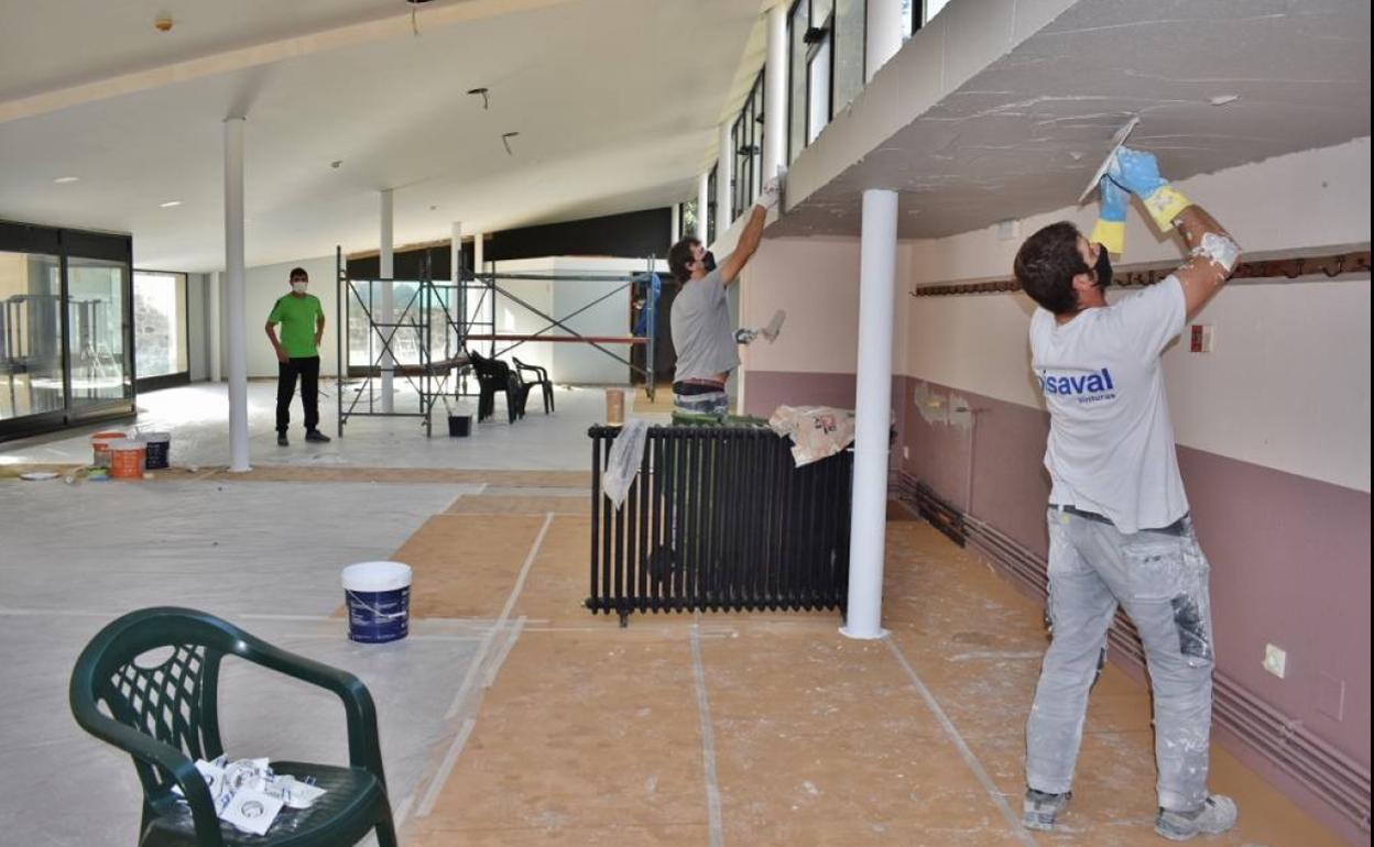 Obras de reforma en el interior del edificio.