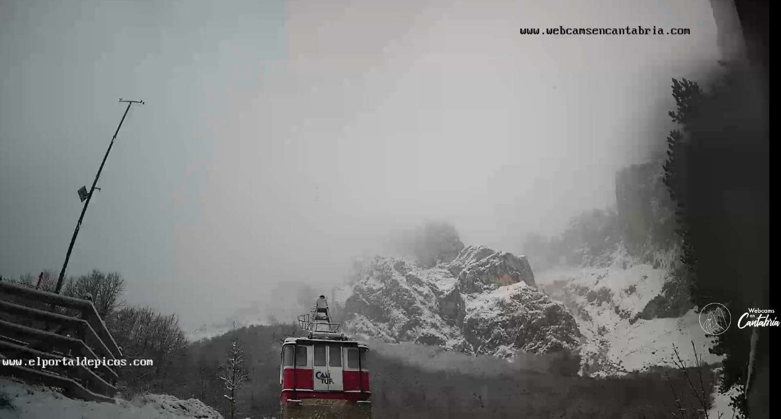 Imagen de Fuente Dé (Liébana) de esta mañana.