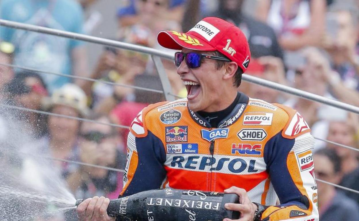 Márquez celebrando un Gran Premio