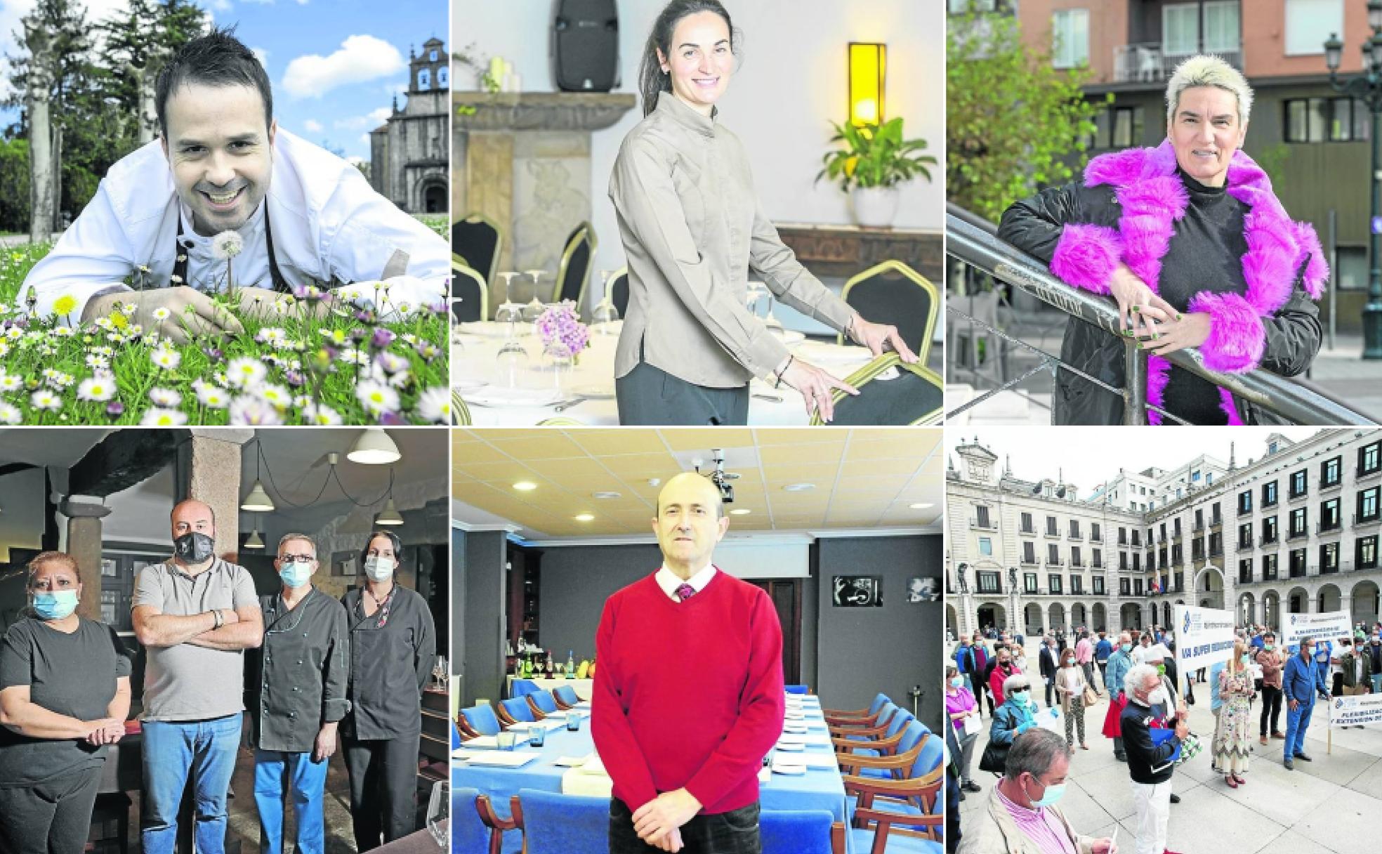 Los premiados de este año: Ignacio Solana, Elvira Abascal, Gema Montes, el restaurante Segis de Carrejo y Ángel Luis Gómez Calle. Premio Especial de la Academia a Gómez Calle, y mención especial para los hosteleros de Cantabria.