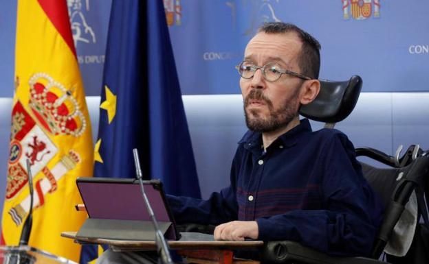 El portavoz parlamentario de Unidas Podemos, Pablo Echenique.