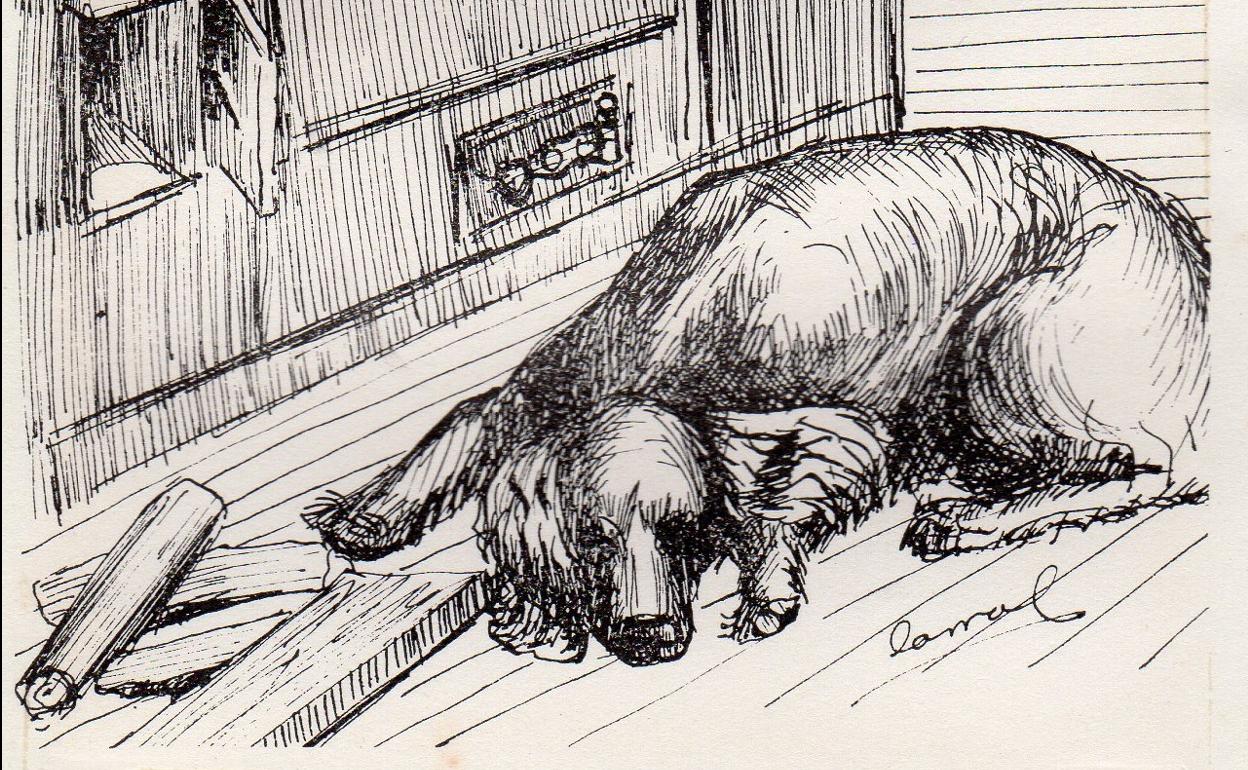 Ron, dibujo original de Santiago Gómez Carral 