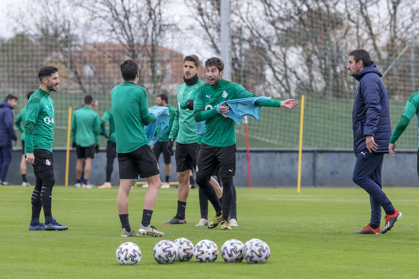 Solabarrieta en su primer entrenamiento en La Albericia.