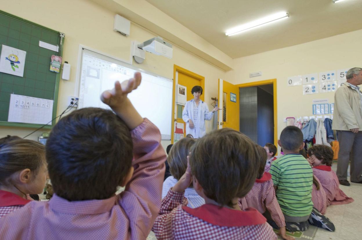 Imagen de archivo de una clase de Educación Infantil, previa a la pandemia de covid. 