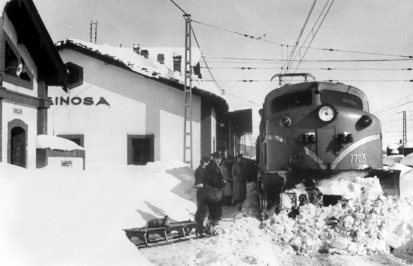 Febrero de 1956. Temporal de nieve en Reinosa.