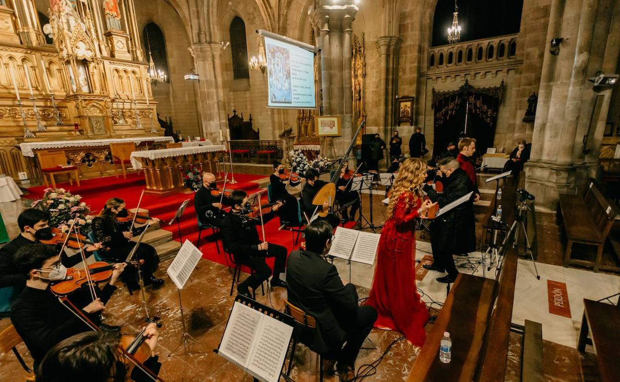 Interpretación el pasado sábado del 'Stabat Mater' en la Iglesia de la Asunción de Torrelavega. 