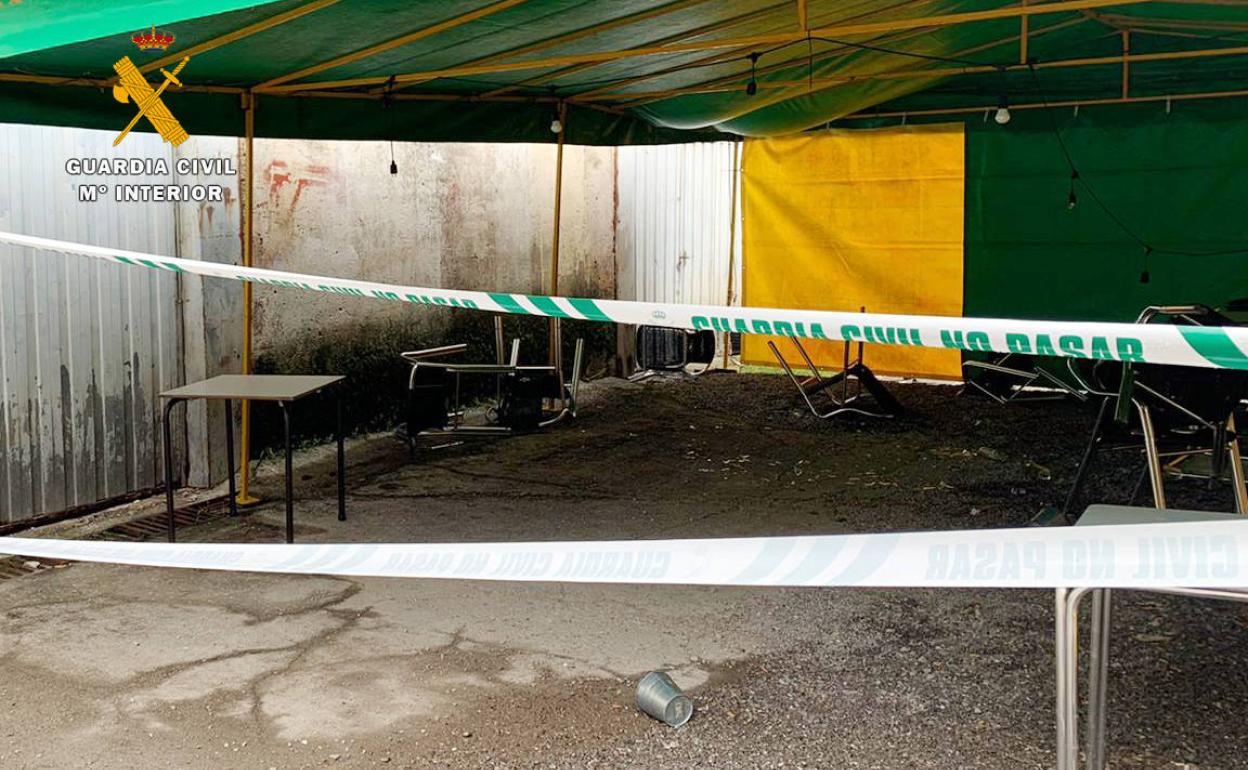 Carpa de Villaescusa donde tuvo lugar uno de los intentos de homicidio.