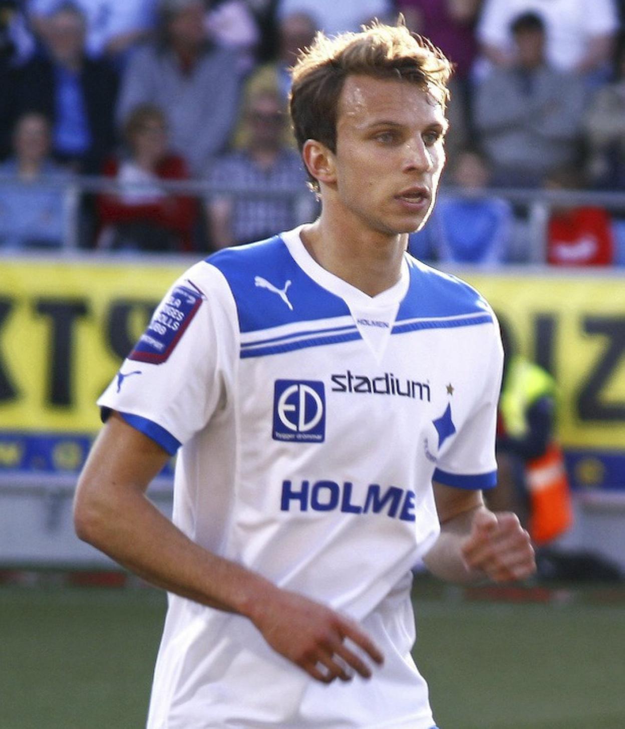 Lars Gerson, con la camiseta del Norrköping.