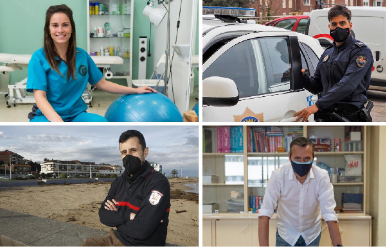 Arriba, Marina Candela y Álvaro Fernández. Abajo, Borja González y Ángel Peramato.