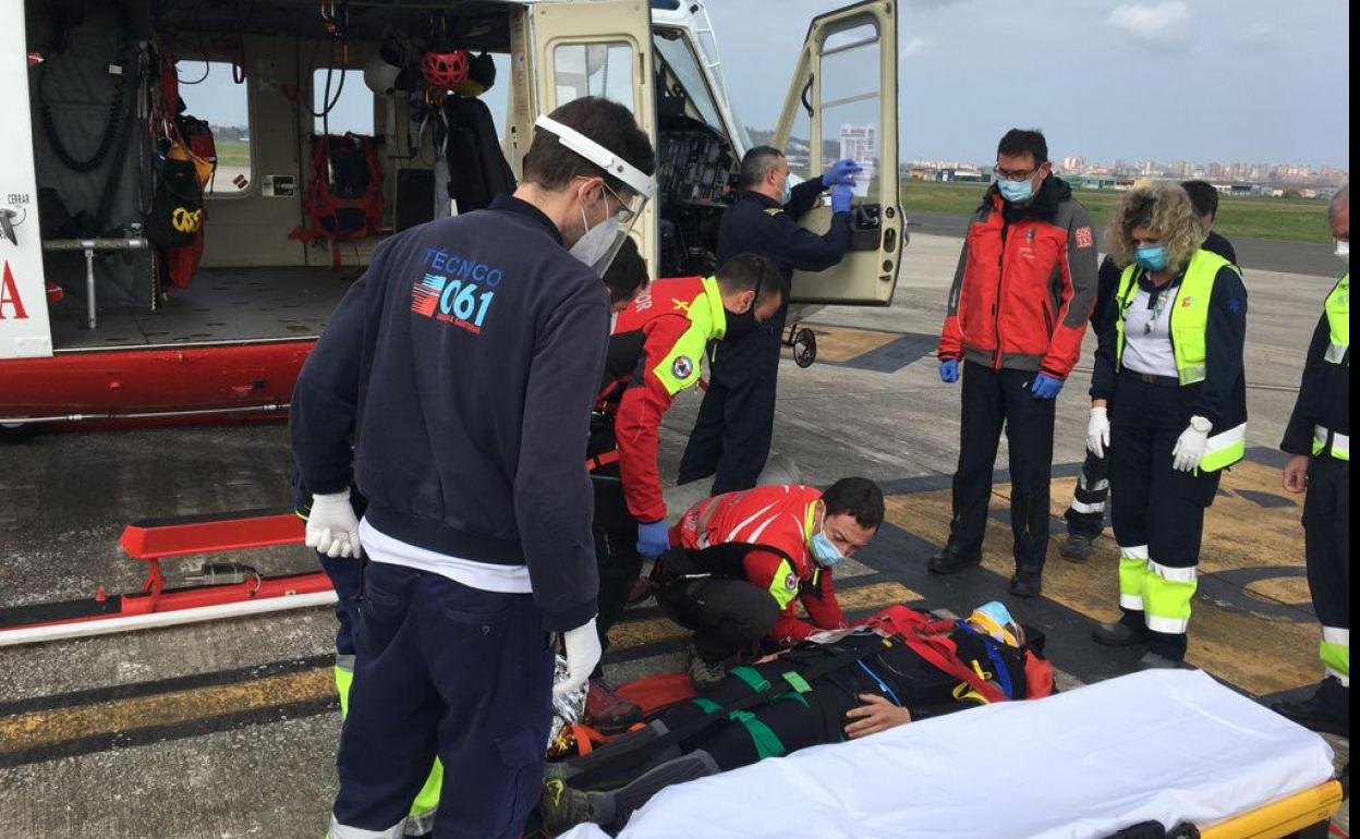 Rescatado un ciclista tras perder la consciencia por una caída en el Monte La Teja