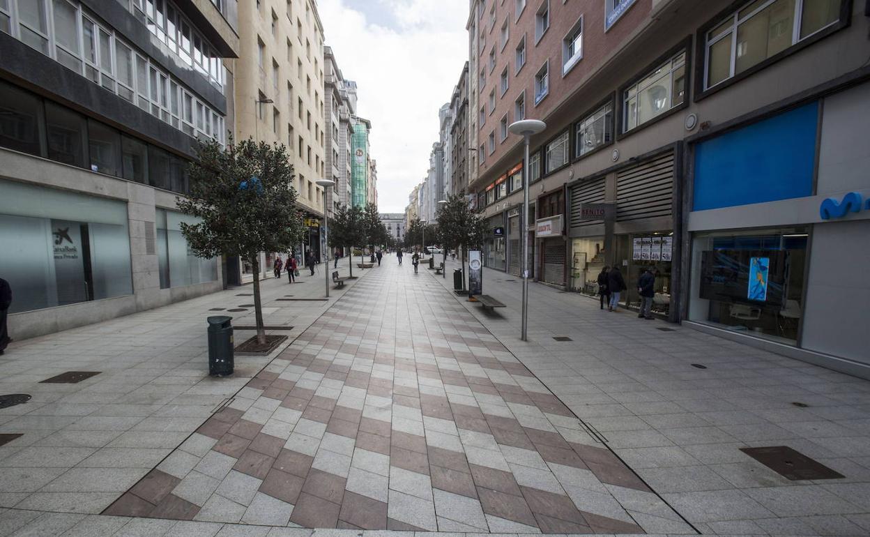 Comercios cerrados durante el confinamiento.