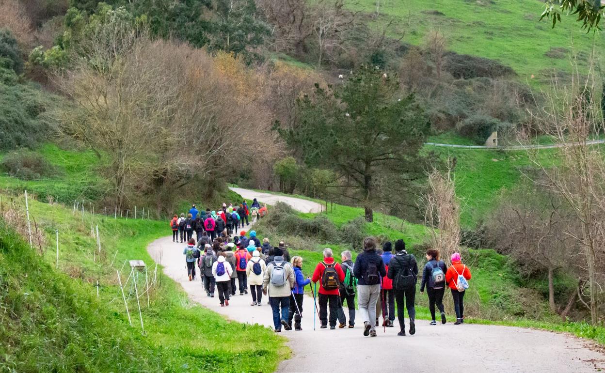 Salida que se realizó por Agripa con vecinos de Villaescusa en enero del año pasado 