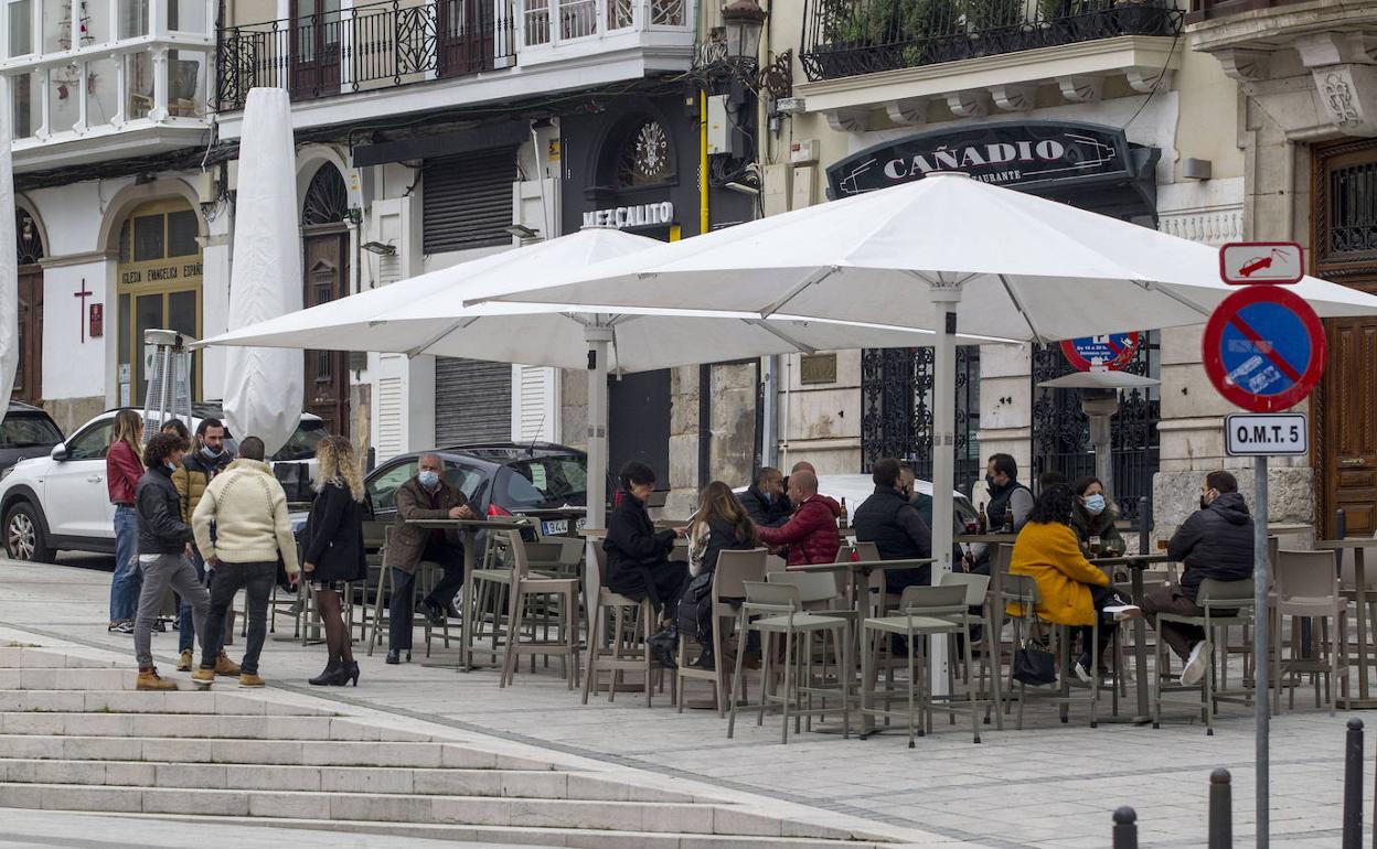 Terrazas cubiertas en pleno mes de diciembre en Santander.