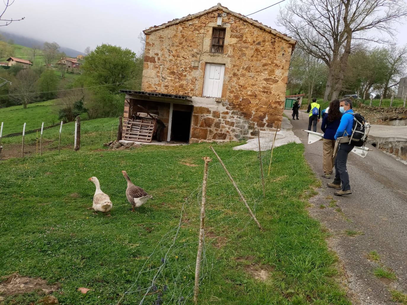 Vecinos de Riotuerto realizaron este sábado un recorrido de varias horas en un itinerario guiado desde el barrio de Arriba hasta Brenas, donde Green Capital tiene previsto instalar el primer aerogenerador camino de Alisas