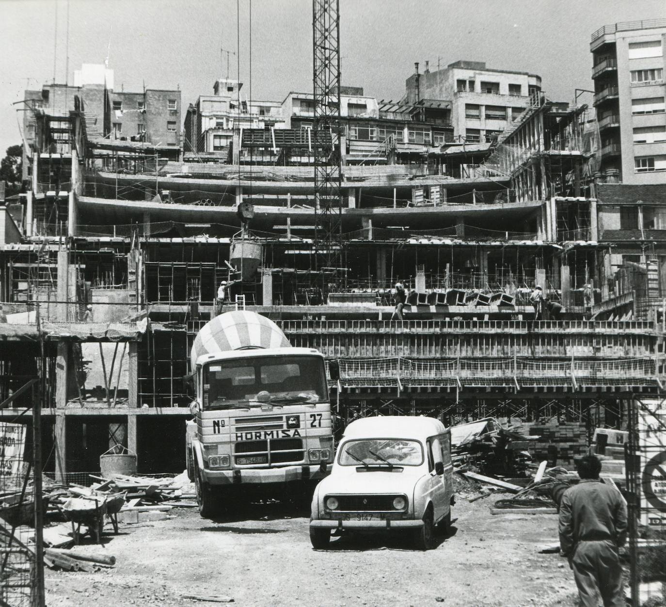 01/06/1987. Obras de construcción del Palacio de Festivales