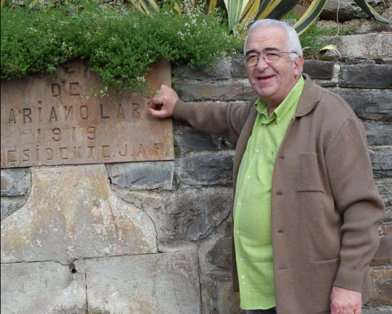 Antonio Casares en Pembes (Camaleño), su lugar de nacimiento.