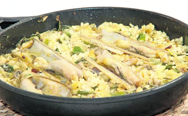 Arroz a la pedreñeda. 