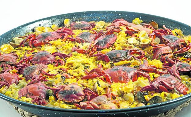 Arroz con cámbaros o arroz de Suances. 