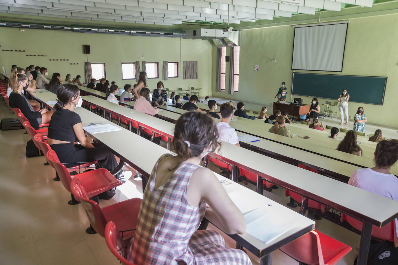 Imagen de archivo de la convocatoria ordinaria de la EBAU, celebrada en julio de 2020 en las aulas de la UC.