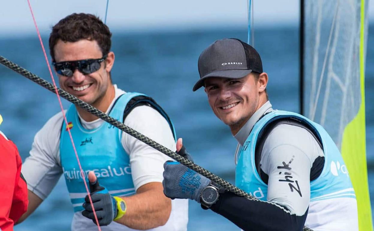 Diego Botin y Iago López cuando se proclamaron en Gdynia campeones de Europa D