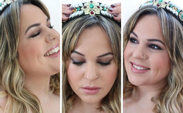 Alexandra, bellísima con su maquillaje y la diadema-joya.