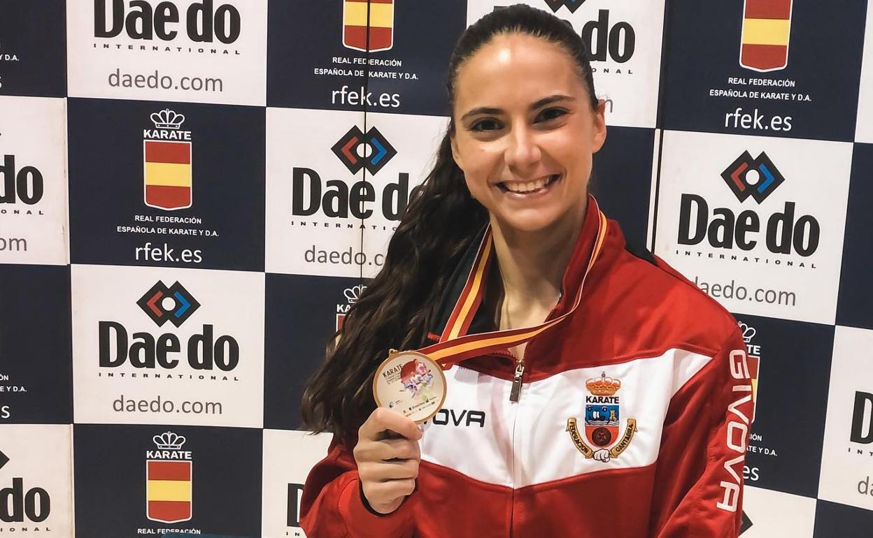 Imagen de archivo de la cántabra Carlota Fernández en el pasado campeonato de España