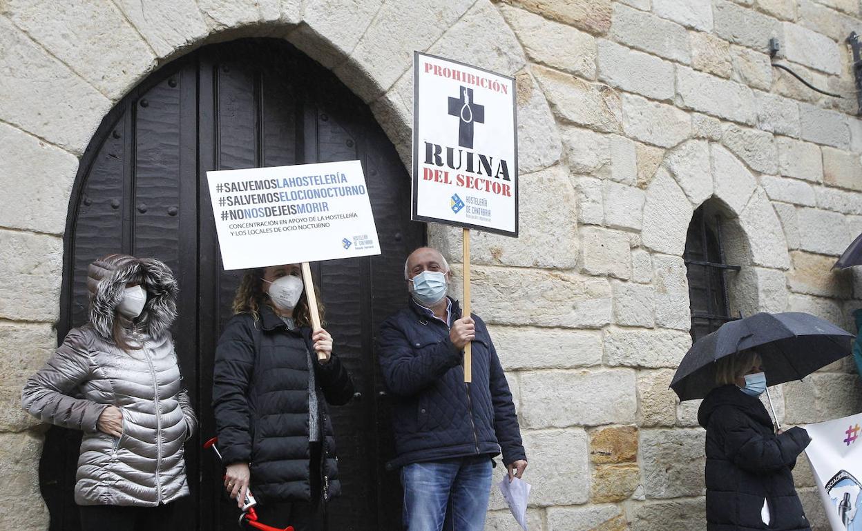Una de las concentraciones que los hosteleros han protagonizado en los últimos meses.