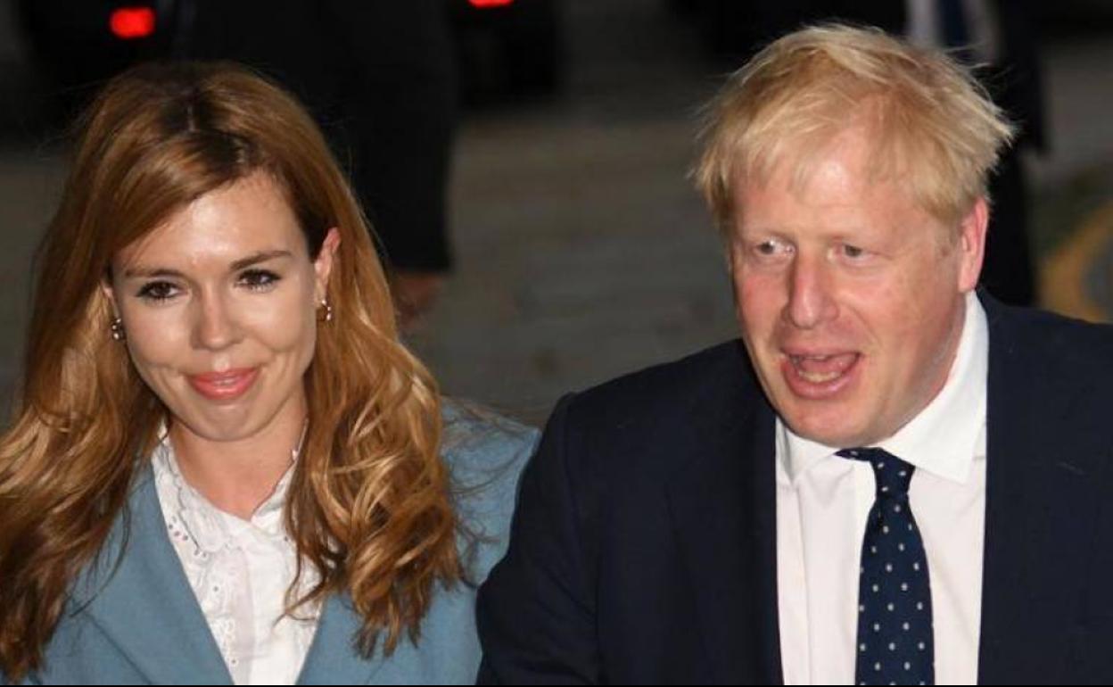 Carrie Symonds y Boris Johnson.