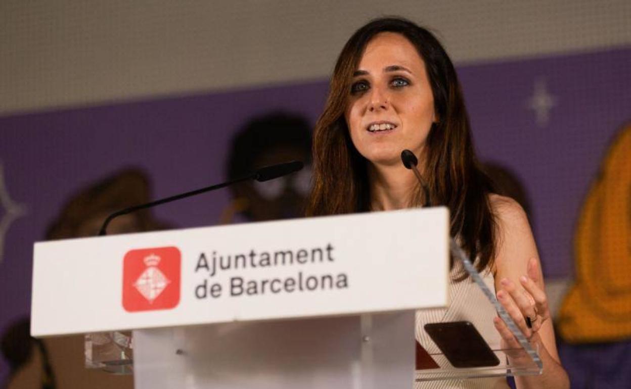 La ministra de Derechos Sociales, Ione Belarra, este jueves en Barcelona.