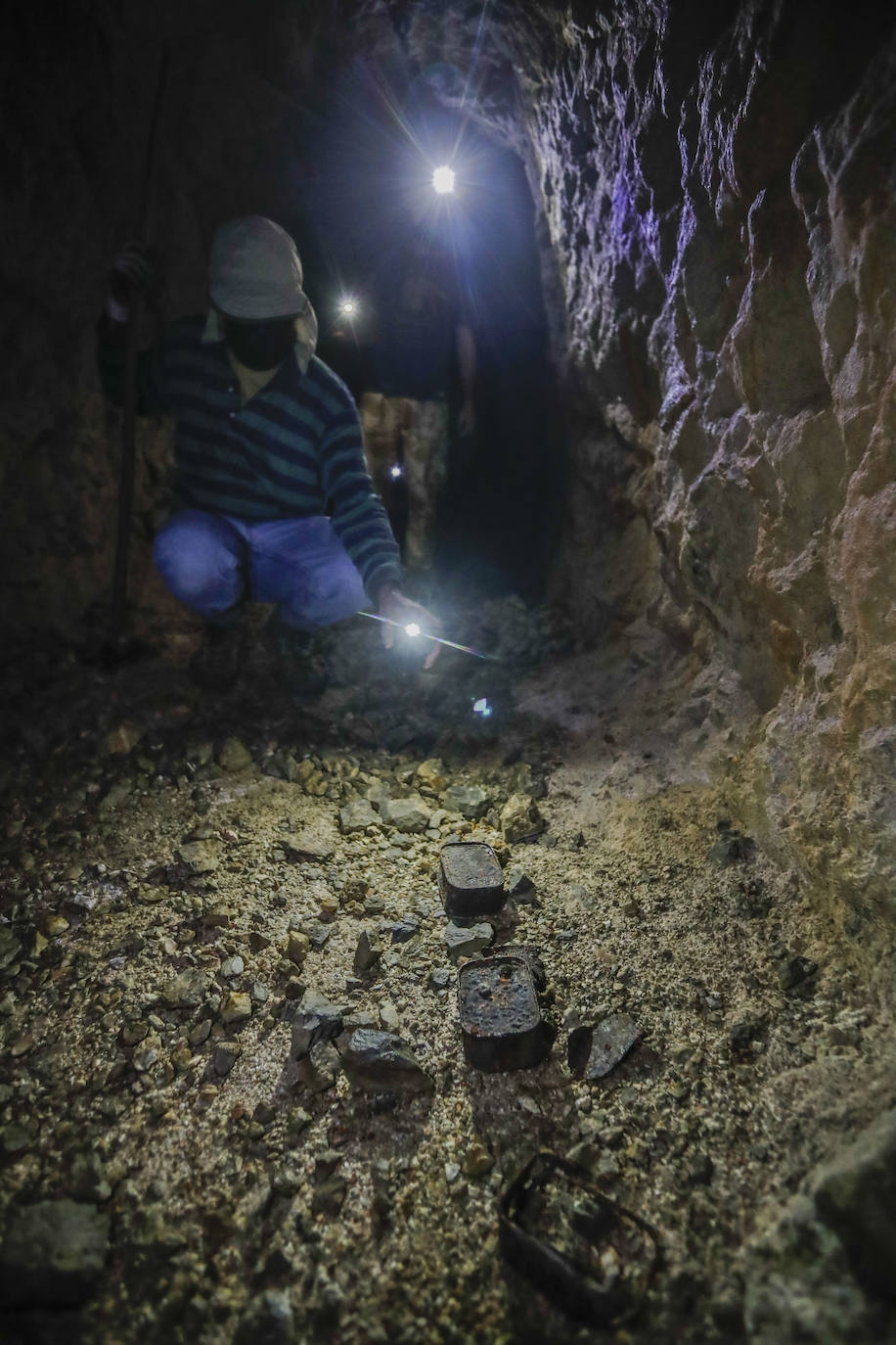 Una trinchera defensiva en lo alto del Monte Castillo.