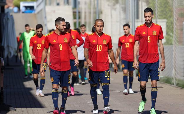 Los jugadores de La Roja. 