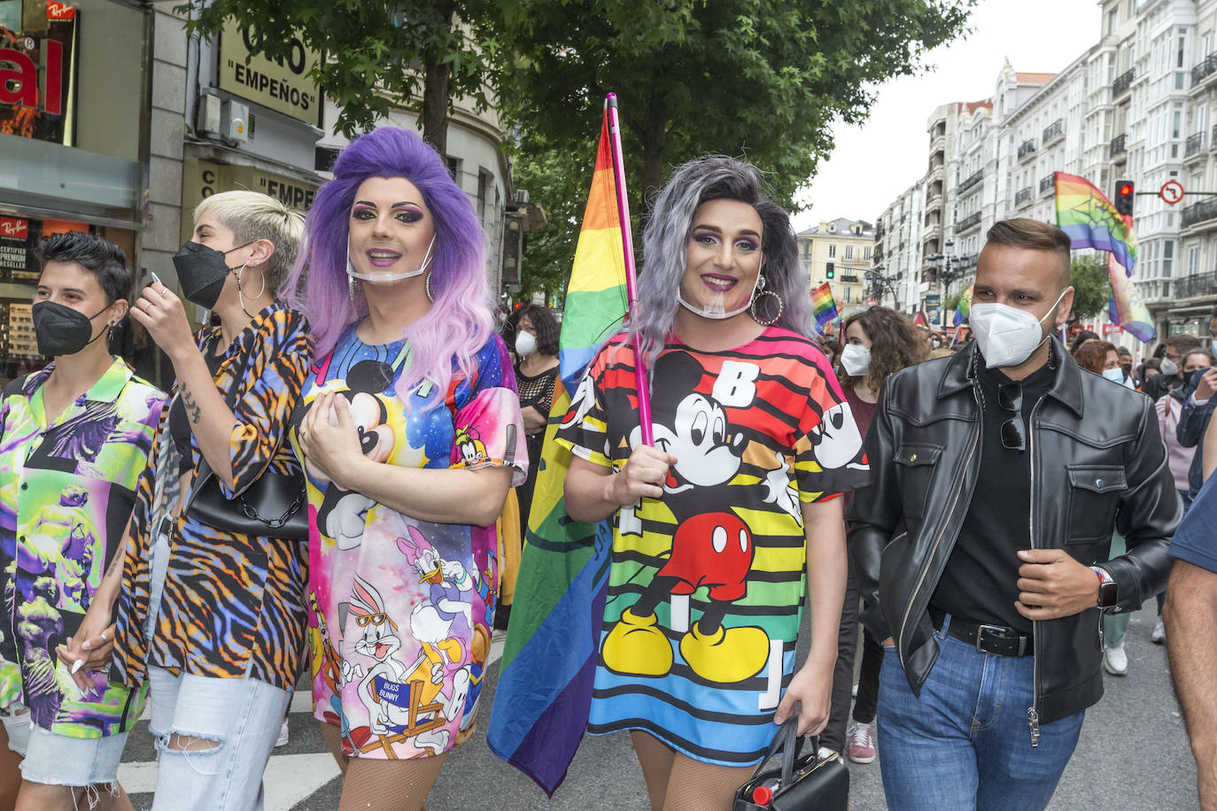 El acto central de la semana LGTBI, que el año pasado no se celebró por la pandemia, grita en Santander a favor de la tolerancia y contra «el odio de la ultraderecha»