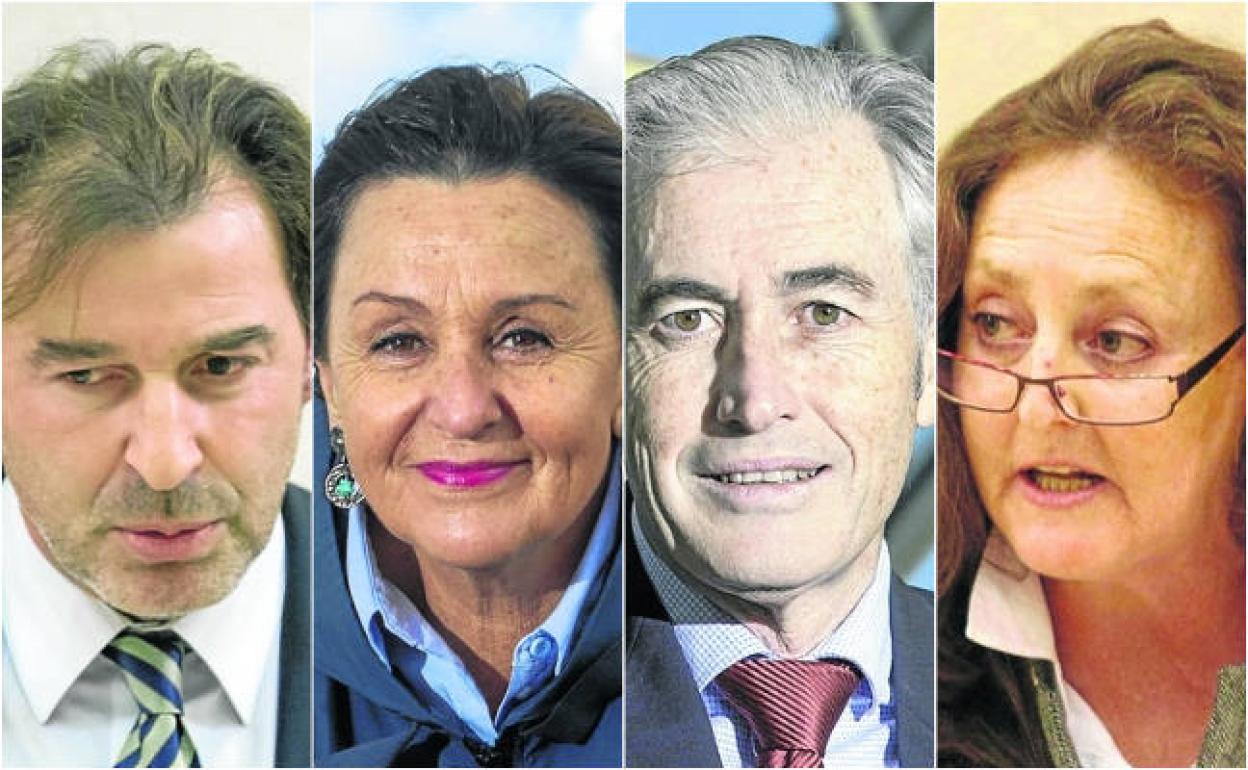 Francisco Rodríguez (PP), Dolores Gorostiaga (PSOE), José Manuel Igual (PP) y Mercedes Toribio (PP).