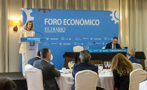 Cristina Garmendia, durante su intervención en el Foro Económico.