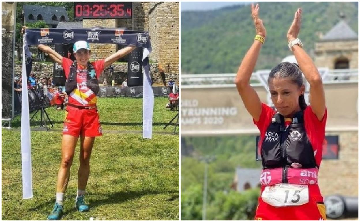 A la izquierda, Maite Maiora luciendo el título de Campeona del Mundo. A la derecha, Gemma Arenas, que ha quedado segunda.