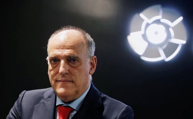 El presidente de LaLiga, Javier Tebas. 