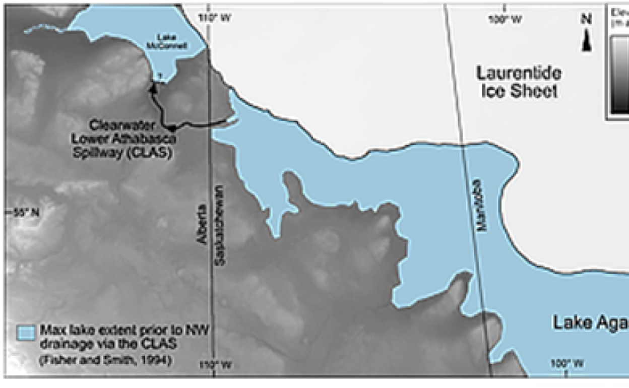 El lago Agassiz contaba con una extensión de más de un millón y medio de kilómetros cuadrados. 