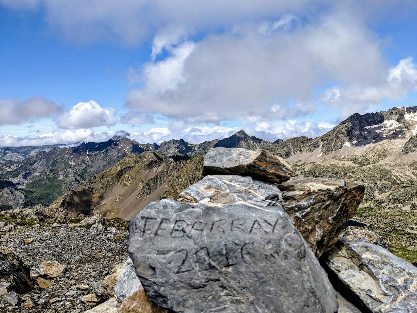 Vista desde la cima del Tebarray, a 2.916 metros de altura.