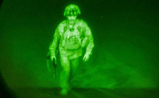 El último militar de EE UU en salir de Afganistán.