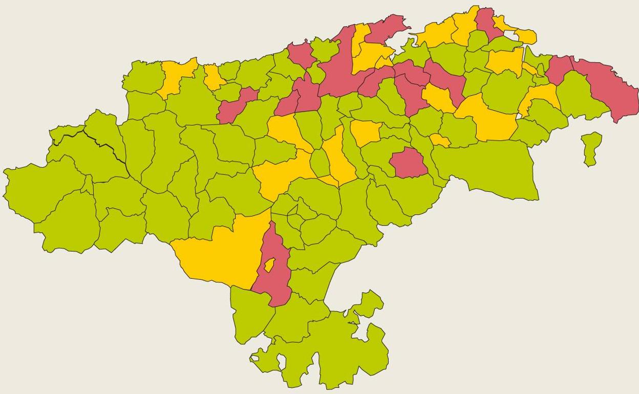 El semáforo covid eleva a quince los municipios en nivel 3 de riesgo